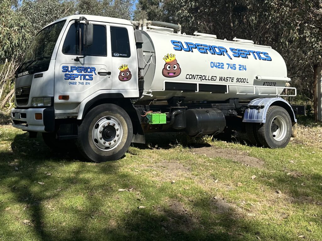 Superior Septics Controlled Waste & Leach Drain Installations - Company Truck